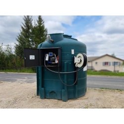 Cuve à fioul 5000L EROLL - double paroi, pompe 56L/min, enrouleur 13m, jauge ultrasonique
