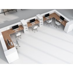 Banque d'accueil modulable et personnalisable - PROGRESS - Design élégant et matériaux haut de gamme