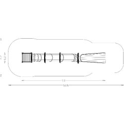 Toboggan-tube Rider 9,0m réf-8066785 - Hags - Longueur 9000mm - Hauteur 3250mm