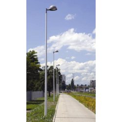 Mât d'éclairage public SAL 60G - aluminium anodisé - hauteur 6 m - diamètre 60 mm - base Ø146 mm