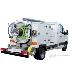 Unicom - Hydrocureur Rioned - Réservoir d'eau 1.500 litres avec moteur puissant et enrouleur pivotant 135°