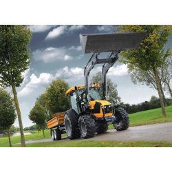 Chargeurs frontaux - deutz-fahr - robuste, confortable et fiable - une section plate pour les bras et une disposition optimale du système oléohydraulique sur le profil du chargeur