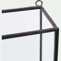 26967400 - vitrine murale en verre et métal - noir - alinea - bibio - l30xl7xh24 cm