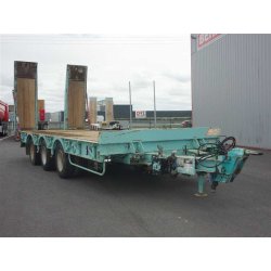 Remorque porte-engins CASTERA 6412 - 31,5T PTC - 3 essieux - Suspension mécanique - Plateau basculant avec rampes hydrauliques