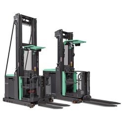Chariot préparateur de commande grande hauteur OPBH12H & OPBM10P - Mitsubishi Forklift Trucks - 1250 kg - Levée 5.2 à 10.5 m - Électrique