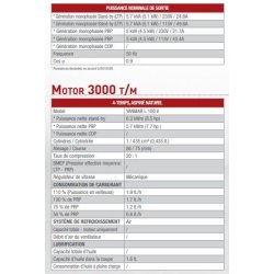 Ge SX-6000 YDM - Groupe électrogène diesel Yanmar L 100 V - 5.7 kVA monophasé - fréquence 50 Hz