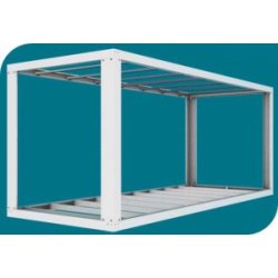 Bungalows de chantier / démontable / base vie / aménagé / ossature en plastique / parois en panneaux sandwich / isolé
