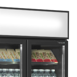 Vitrine réfrigérée noire - FSC BLACK à 2 portes avec caisson lumineux et cadre aluminium