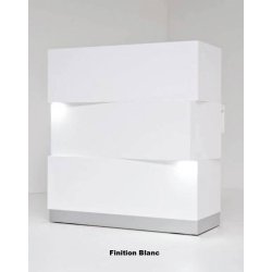Borne d'accueil lumineuse Zen - MDD - Blanc, Sans tiroir