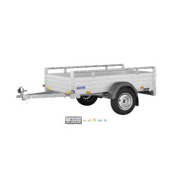 Remorque bagagère en aluminium - MCALU PRO - 1 essieu - PTAC : 750 Kg - 205 x 113 cm - Référence MP 205 113 750 1 - Saris
