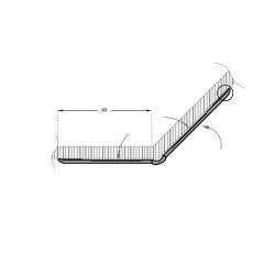 Cornière en PVC CORNEROM VARIO 60x60 - Angle variable - Lisse, antibactérien, classé Bs2 d0