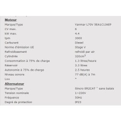 Ep4000d - 953010400 - Groupe électrogène Europower - 3.6 kVA max - 230V