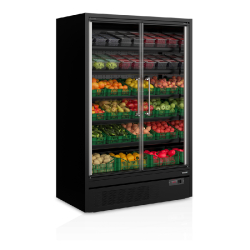 Vitrine réfrigérée Galaxy+ GP14FGD Black - basse consommation avec tablettes réglables et éclairage LED