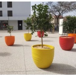 Jardinière Dune - Polyéthylène rotomoulé (PEHD) - 100% recyclable, légère et résistante aux chocs