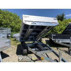 Remorque Benne SARIS - K1356 - 356 x 184 cm - PTAC : 2700 kg - 2 Essieux - Freinée - Pompe MANUELLE - Transport de matériaux lourds