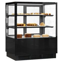 Vitrine réfrigérée de présentation avec service-arrière (l150 x p73 cm) avec éclairage led et 2 étagères