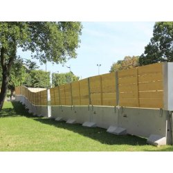 Palissade de chantier en bois horizontal