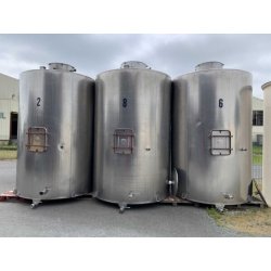 Cuve inox 95hl d'occasion - Atelier Fd MAS - fond plat, Ø2000, hauteur 3500, porte rectangle