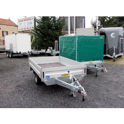 Remorque bâchée plateau Humbaur 1451 - 1 essieu, roues 195/55 x 10 avec frein - transport polyvalent