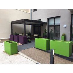Jardinière / bac rectangle en résine, sur mesure ultra®