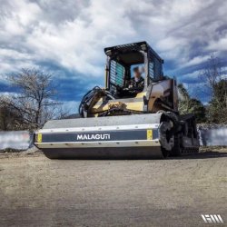 Rouleau vibrant pour skip loader - MALAGUTI - Haute performance - 1600 à 2000 mm - Compactage de sable et gravier