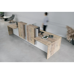 Banque d'accueil moderne et ergonomique pour espaces professionnels