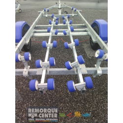 Porte bateau multi-rouleaux GALAXY - GS13 / G1000 - PTAC : 1350Kg - 1 essieu - Remorque neuve pour bateaux, kayaks, jet-ski