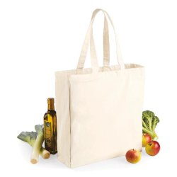 Sac toile coton shopping - Réf: W108 - Westford Mill 100% coton canvas 270 g/m² - couleur noire