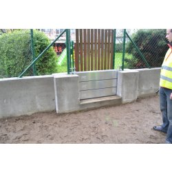 Système de protection anti-inondation FLO-DEM 80 - Maison individuelle et site industriel - Glissières latérales et poutrelles démontables