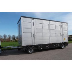 RBA21 - Remorque Bétaillère Carrozzeria Pezzaioli - Essieux jumelés fixes 10 000 kg, aluminium anticorrosion, 2 à 4 niveaux de chargement