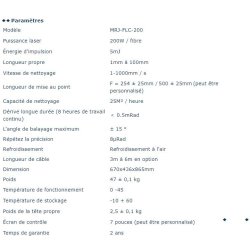 Décapeur laser professionnel MRJ-FL-C200 - Chengdu MRJ-Laser Technology Co., Ltd - Puissance 200W