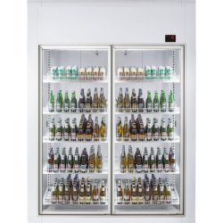 Chambre froide positive 1800x1200x2200mm 2 portes en verre Combisteel