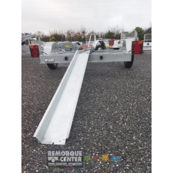 Grand châssis seul porte moto Lider - 1 essieu - PTAC : 750 kg - 178 x 167 cm - Référence 39420