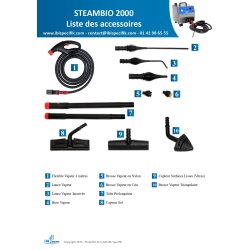 Steambio 2000 - nettoyeur vapeur  7.5 bars - 2800 w
