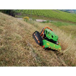Robot debroussailleur à chenilles radiocommandée - Robot de pente FSI MDB F 300 PRO GREEN CLIMBER