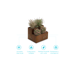 Jardinière Dom en béton pour espaces urbains et centres commerciaux