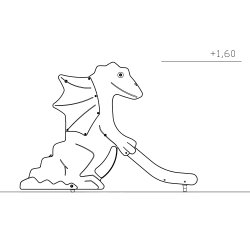 Toboggan Eldrax réf-8056191 - Hags - pour enfants 1-3 ans - dimensions compactes et montage rapide