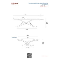 Pont élévateur à ciseaux hors-sol idéal pour travaux de pneus & carrosserie  - XX91