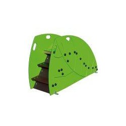 Toboggan feuille en polyéthylène et bois lamellé-collé traité en autoclave classe IV - Pour enfants de 1 à 6 ans