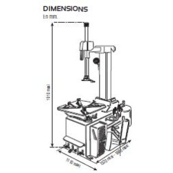 As944w - monte/demonte-pneus provac automatique avec blocage exterieur de 10 à 24