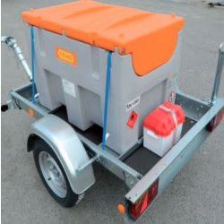 Remorque distributeur de gasoil A.D.R. - 1 essieu non freiné de 750 kg - ECIM - DG ADR 750 SF avec réservoir de 430L