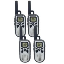 Talkies walkies - Pack de 4 - Portée 10 km - Etanche IP44 - Rechargeable - 0400PR - Mallette PMR446 avec accessoires