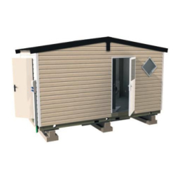 Sanitaires publics extérieurs Sanivulcain - 2 cabines - 5.07 x 2.95 x 3.23 m - Bloc sanitaire robuste et compact