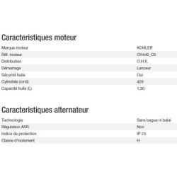 Groupe électrogène Perform 6500 C5 - 6,30 kW - 50 Hz - 230 V