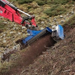 Broyeur forestier TFL et TFL-Q - Pour pelles de 8 à 13 tonnes - Puissance 120CH - Diamètre de coupe 28 cm