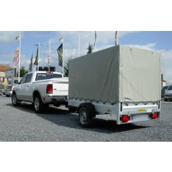 Remorque modulaire et étanche à 1 essieu 750 kg sans frein avec bâchage sur mesure - humbaur - 1374