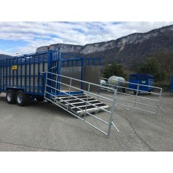 Bétaillère série spéciale 2 essieux toute aluminium - jp construction - type: bet 600 à bet 12 000