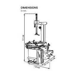 AS922DVW - Monte/Démonte-pneus automatique 400V avec blocage extérieur de 10 à 22 pouces - moteur 2 vitesses