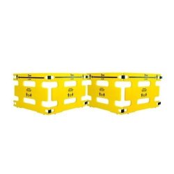 Barrière de chantier mobile et modulable en polyéthylène rotomoulé - Hauteur 800 mm - Handigard-80