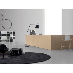 Banque d'accueil éclairée au design moderne et épuré - DV703 QUBO - Conception modulaire avec éclairage LED intégré
